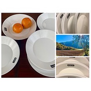 UNRV 白玉盤 瓷盤 餐盤【ZDoutdoor】陶瓷盤 點心盤 陶瓷餐盤
