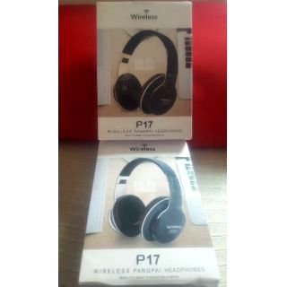 P17-雙色高質 感震撼音質 無線藍芽耳罩式耳機/ 藍芽模式/ FM模式/ TF卡 /AUX外接音源 （全新）