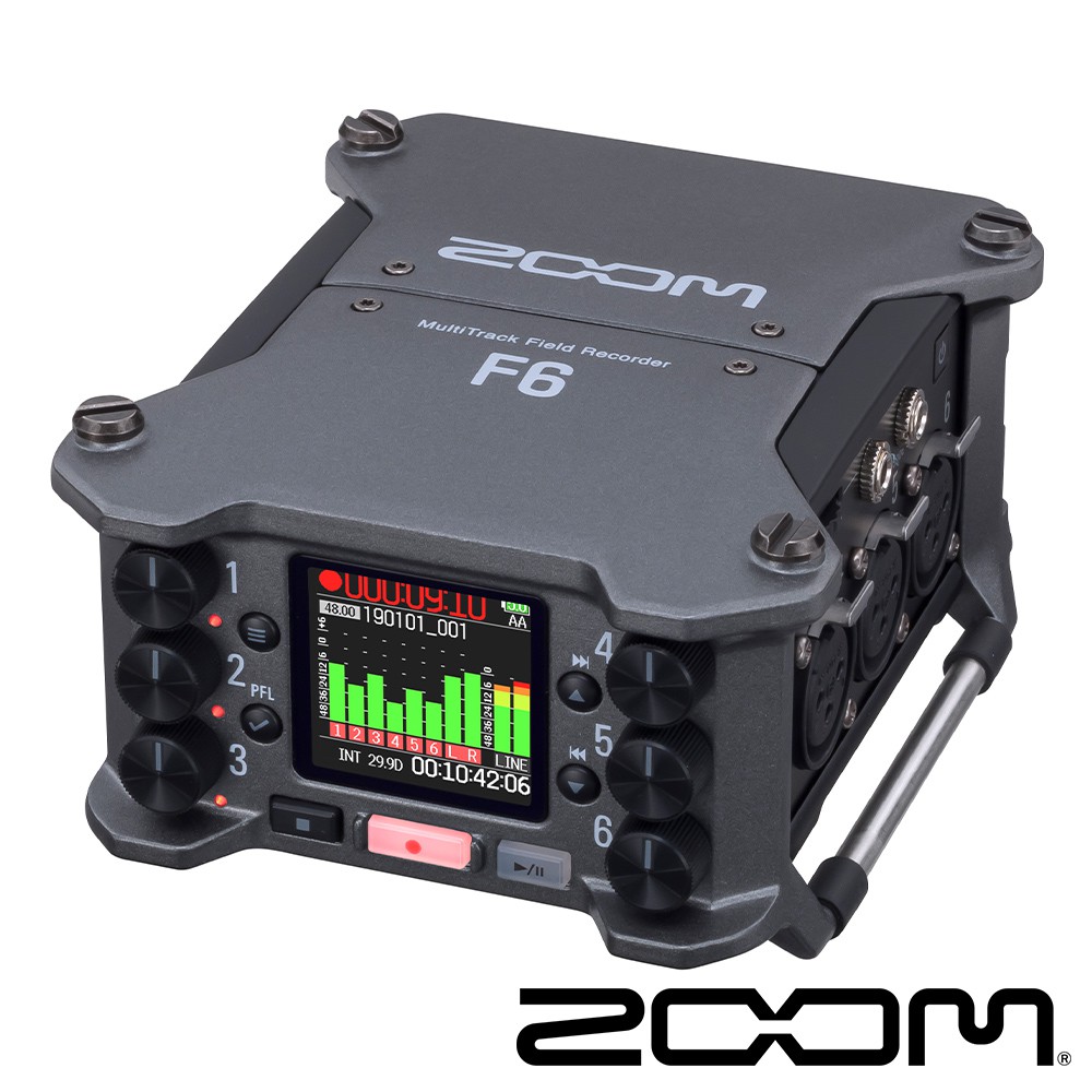 ZOOM F6 數位 多軌錄音機 6軌 錄音器 混音器 可攜式 收音 XLR TRS 收音 公司貨