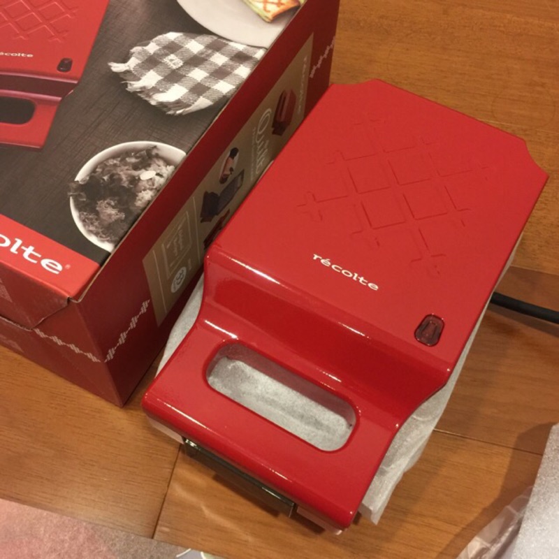 全新 日本麗克特 Recolte 三明治機 紅色 附食譜 吐司機 烤麵包機
