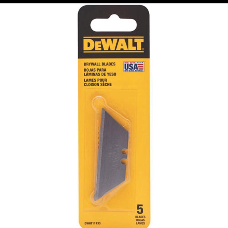 東方不敗 DEWALT 得偉 DEWALT 石膏版用刀片 (5片裝) DWHT11133  公司原廠貨