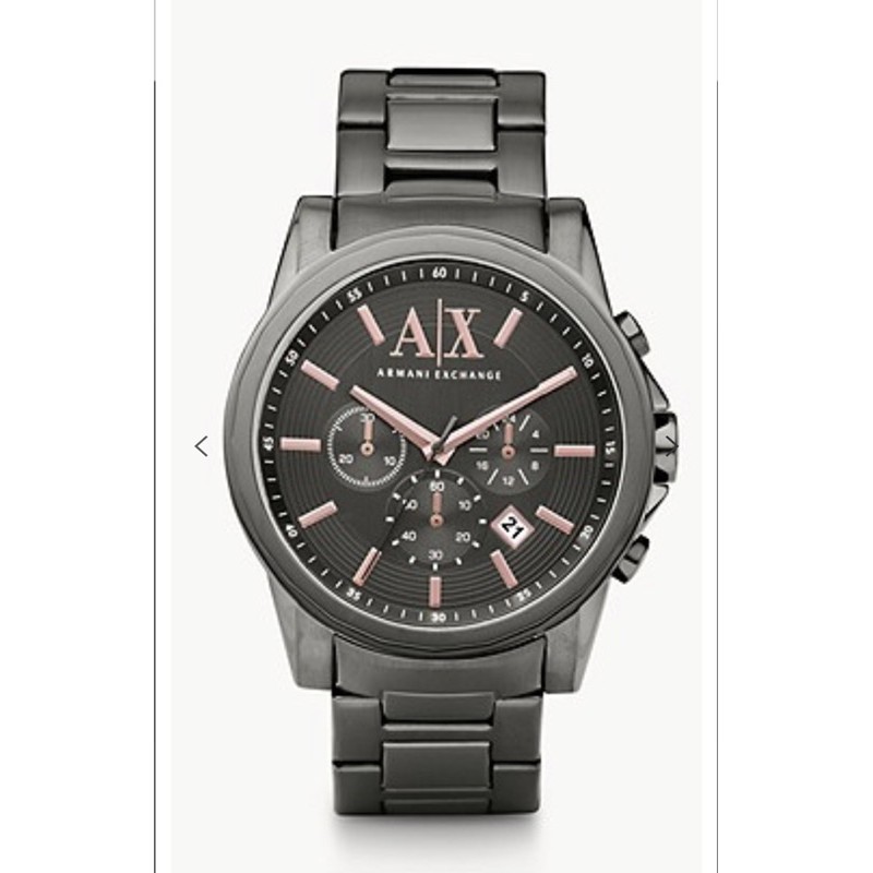美國代購🇺🇸台灣現貨 AX 男士 不鏽鋼三眼手錶 AX2086