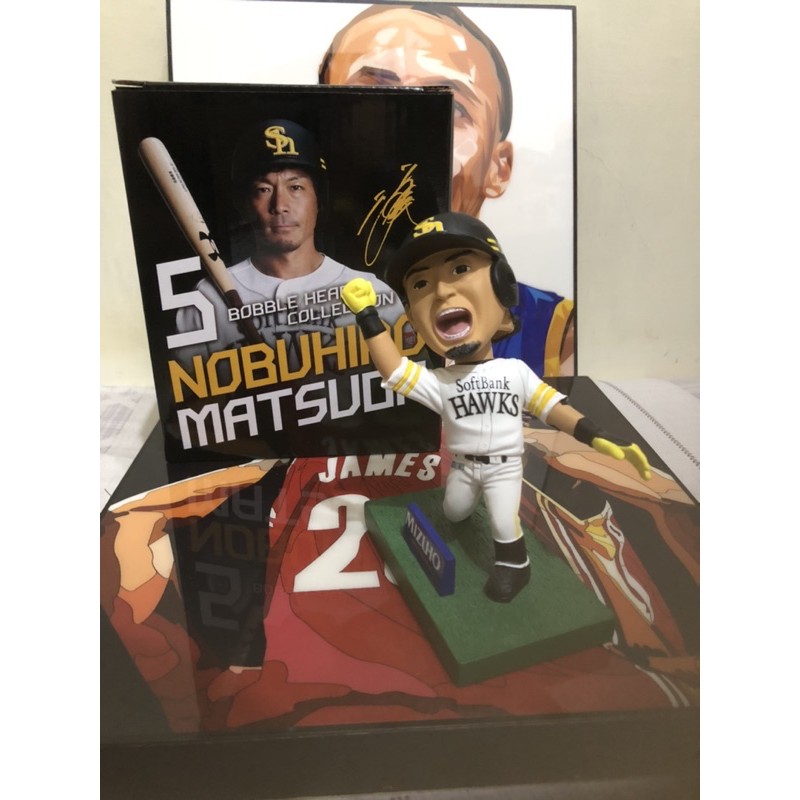 分享軟體銀行鷹軟銀鷹日本職棒日職搖頭公仔配布松田宣浩熱男sga Bobblehead 蝦皮購物