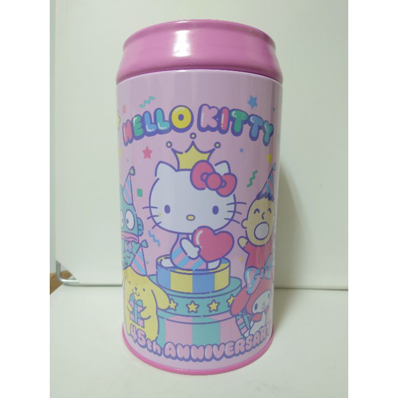 《現貨》 凱蒂貓 Hello Kitty KT45TH存錢筒 存錢罐 存錢桶   圓柱撲滿 娃娃機 雜貨幣量 kt貓系列