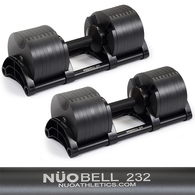 瑞典原廠NUO：NÜOBELL 232可調式啞鈴32KG（極緻黑 )- 2入【預購四月中旬到貨】