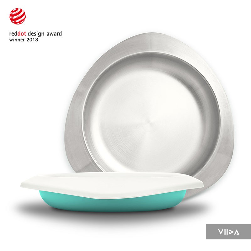 VIIDA Soufflé 抗菌不鏽鋼餐盤/兒童餐盤/兒童餐具/學習餐具/副食品餐具【官方直營】