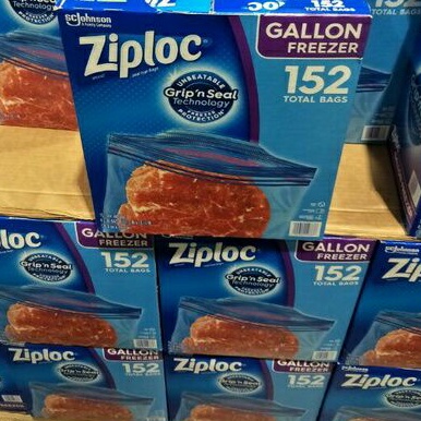 Ziploc 雙層夾鏈冷凍保鮮袋-大 152入#302##921279 好市多 保鮮袋 密保諾 雙層 夾鏈 冷凍 夾鏈袋