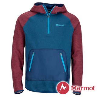 【marmot】男 gunnison 連帽中層保暖衣『酒紅』43990