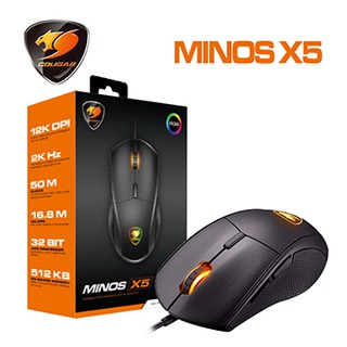COUGAR 美洲獅 MINOS X5 (黑色)電競滑鼠