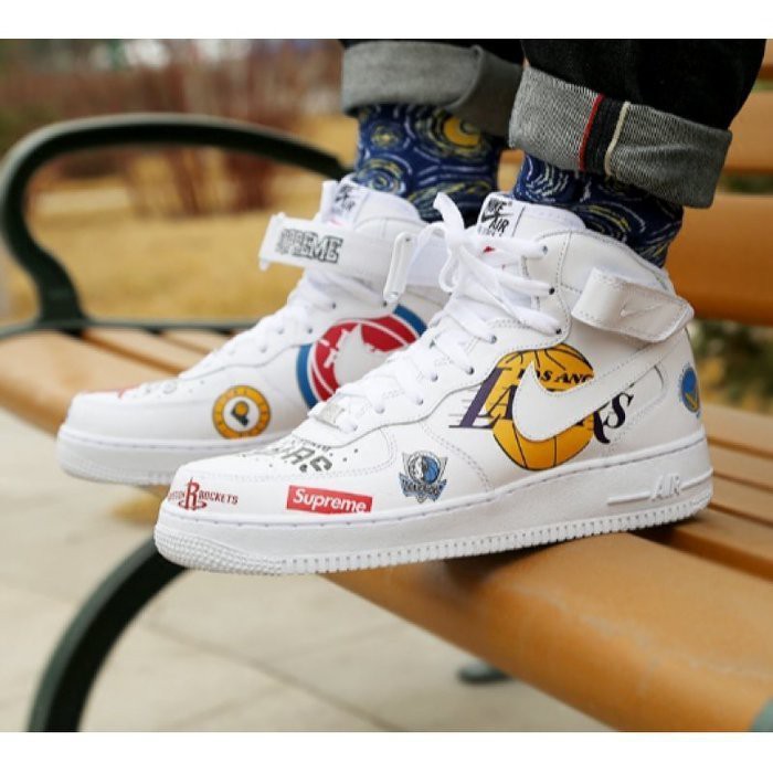 air force 1 supreme nba white
