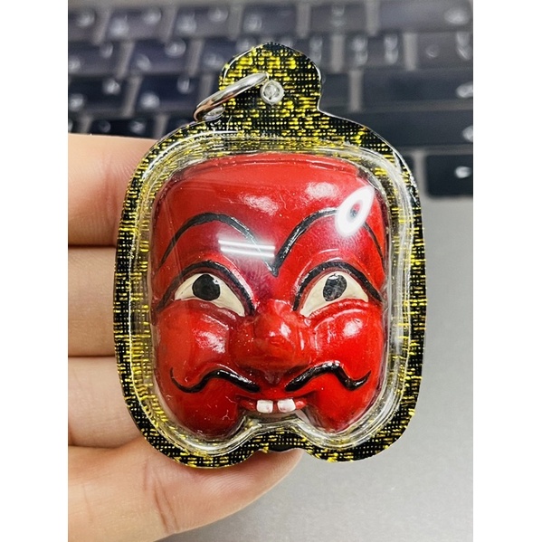南傳法器 - 龍婆翠 龍波翠 紅臉面具 潘汶 潘奔 第一期 大模 PanBoon 招財 人緣 事業 財運 黑金蔥