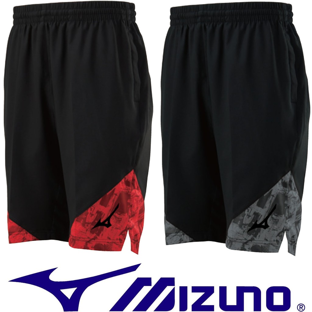 Mizuno 32TB-9007 (96黑×紅紋)、(99黑×黑紋) 平織短褲(L號股下25公分)【特價出清】