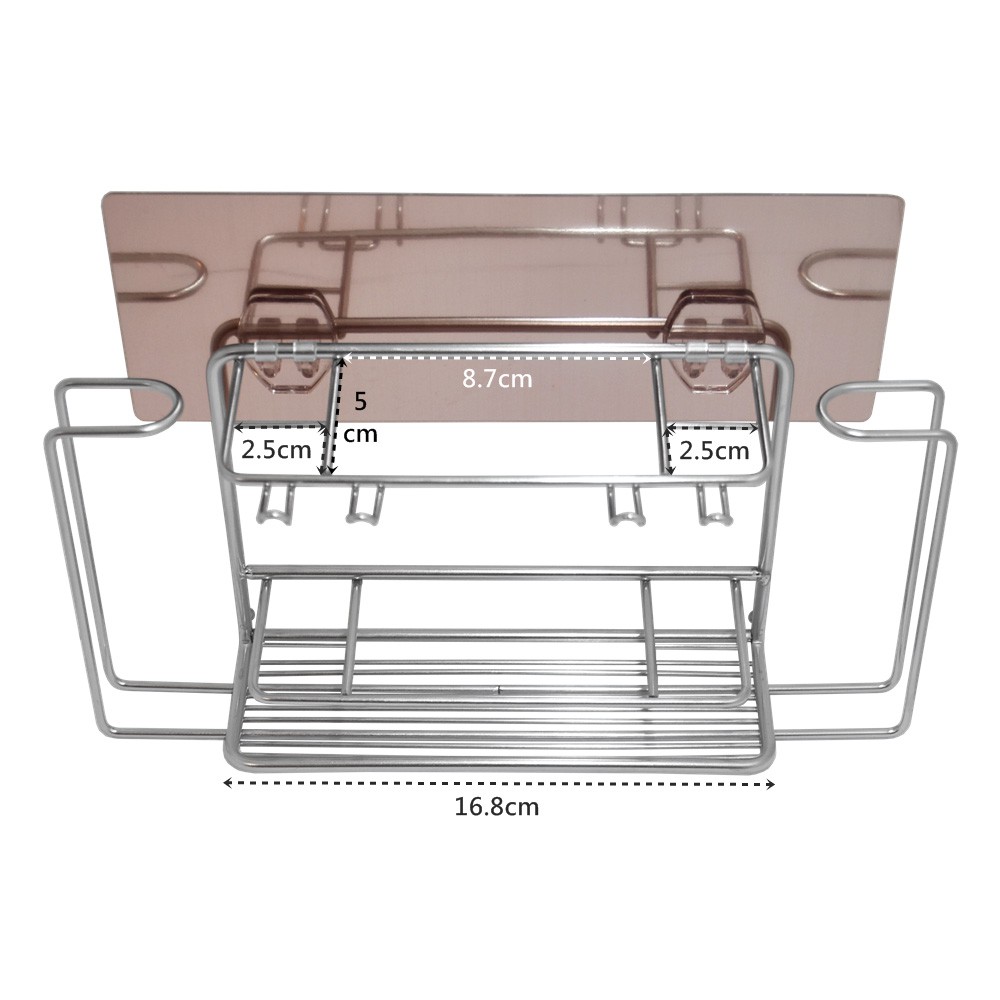 易立家Easy+ 牙刷杯架 電動牙刷牙膏洗面乳刮鬍刀架 304不鏽鋼無痕掛勾 舒適家企業社
