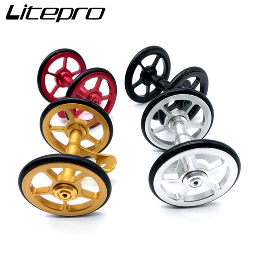 Litepro 折疊自行車 Easy Wheels 適用於 Brompton 擋泥板小双輪後鋁合金擋泥板輪 BMX