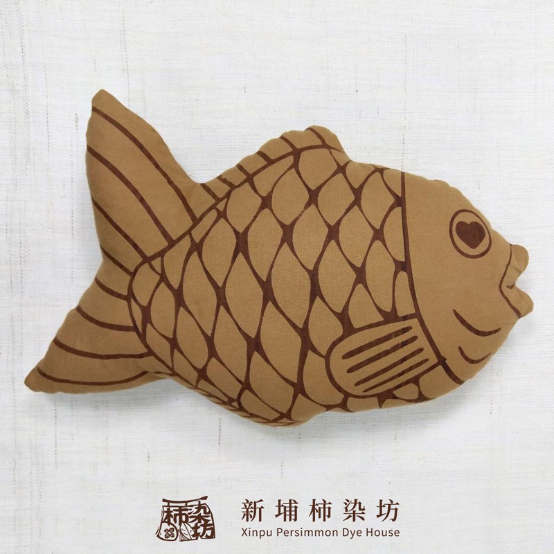 【新埔柿染坊】鯛魚燒抱枕