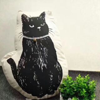 日本品牌 黑貓造型抱枕 現貨