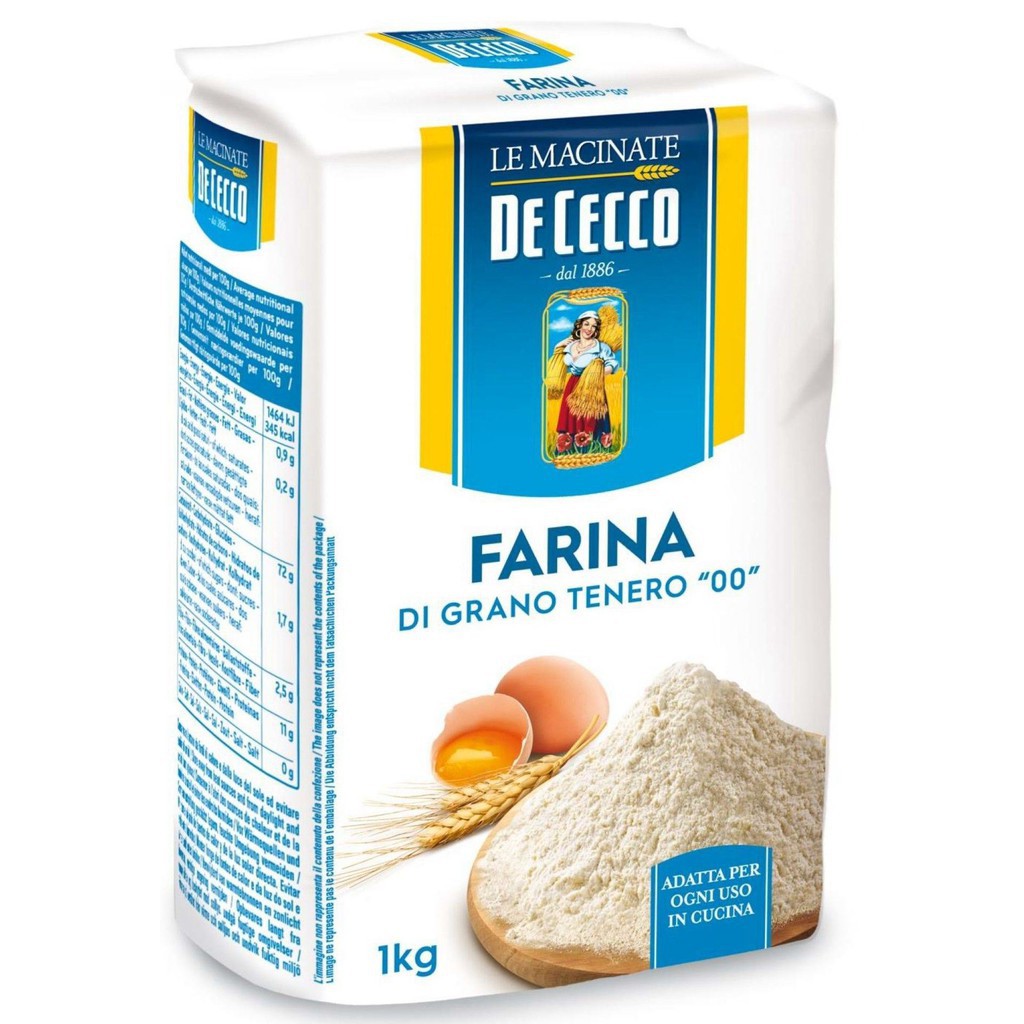 【款款烘焙】DE CECCO披薩專用麵粉 義大利00號麵粉 1kg原裝