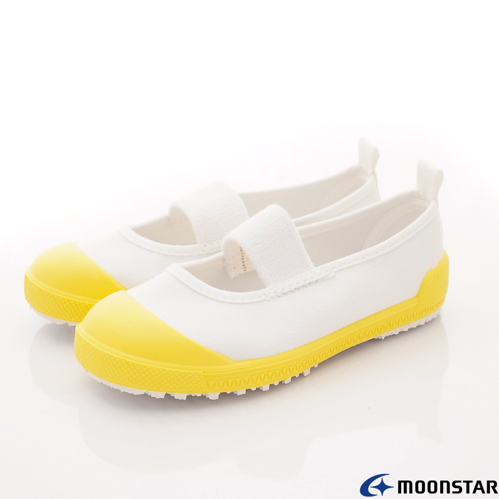 日本月星Moonstar機能童鞋 日本製鐵氟龍室內鞋款 0533黃(中小童段)