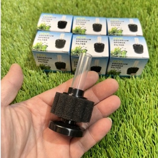 [水族最便宜］水妖精 吸便器 迷你水妖精 魚缸過濾器 打氣過濾 氣動過濾 水中過濾 生化過濾-海綿4x2公分