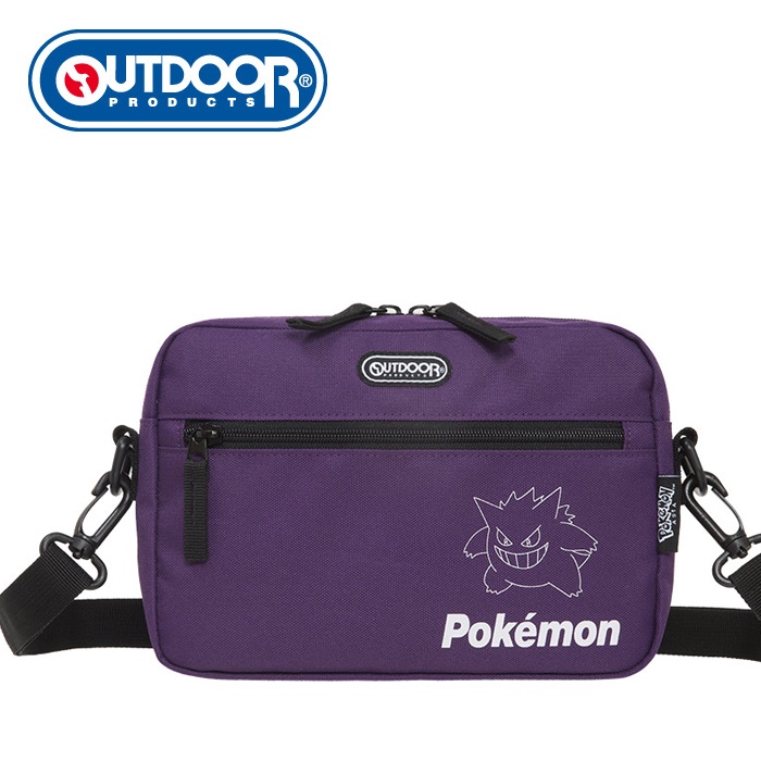 OUTDOOR Pokemon聯名款夜光耿鬼側背包-紫色 ODGO21A04PL 側背包 斜背包