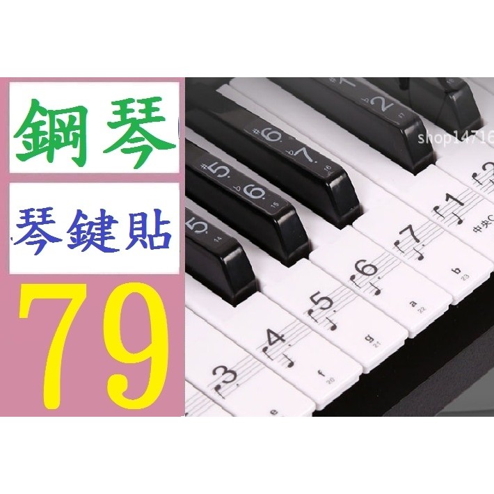 【三峽好吉市】黑鍵貼88鍵 61鍵54鍵透明五線譜簡譜琴鍵貼紙鋼琴 電子琴鍵盤貼 鋼琴貼紙