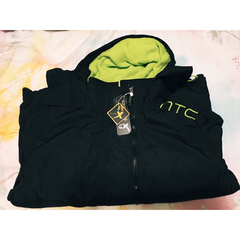 HTC防風瑩光刷毛大衣外套