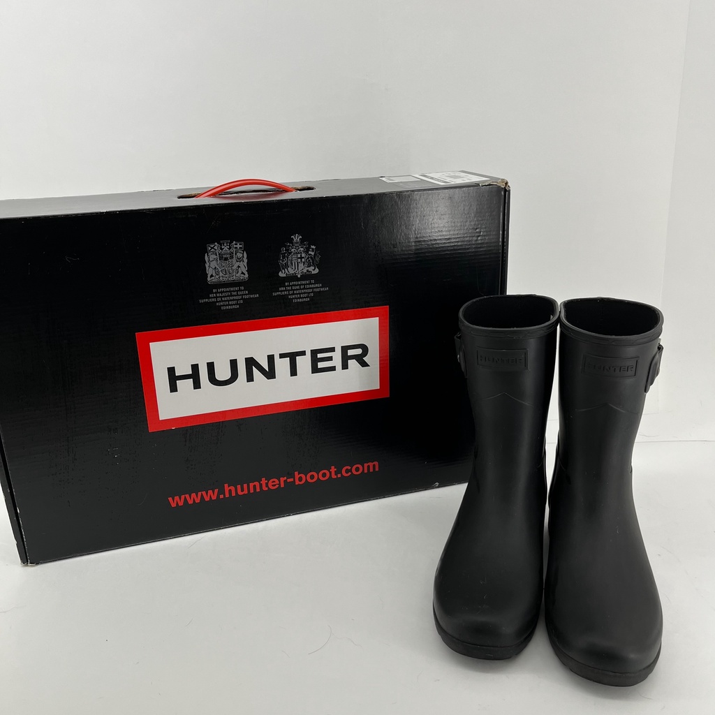 ❮二手❯ 英國 HUNTER LADIES RAINBOOTS 女短筒雨靴 37號 REFINED 雨鞋 短中筒 專櫃品