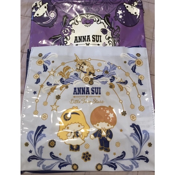 （現貨當日出貨）Anna sui &amp; Sanrio 聯名時尚托特手提袋 雙子星 雙星仙子款 kitty 7-eleven