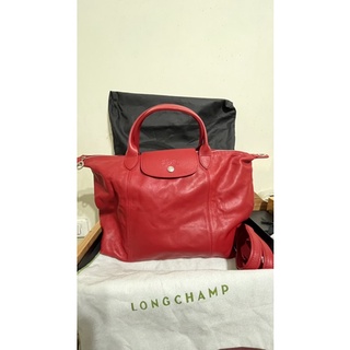 近全新 LONGCHAMP Le Pliage Cuir小羊皮