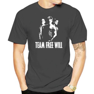 Team Free Will Supernatural 男士 T 恤 T 恤男士黑色短袖棉質嘻哈 T 恤印花 T 恤上衣
