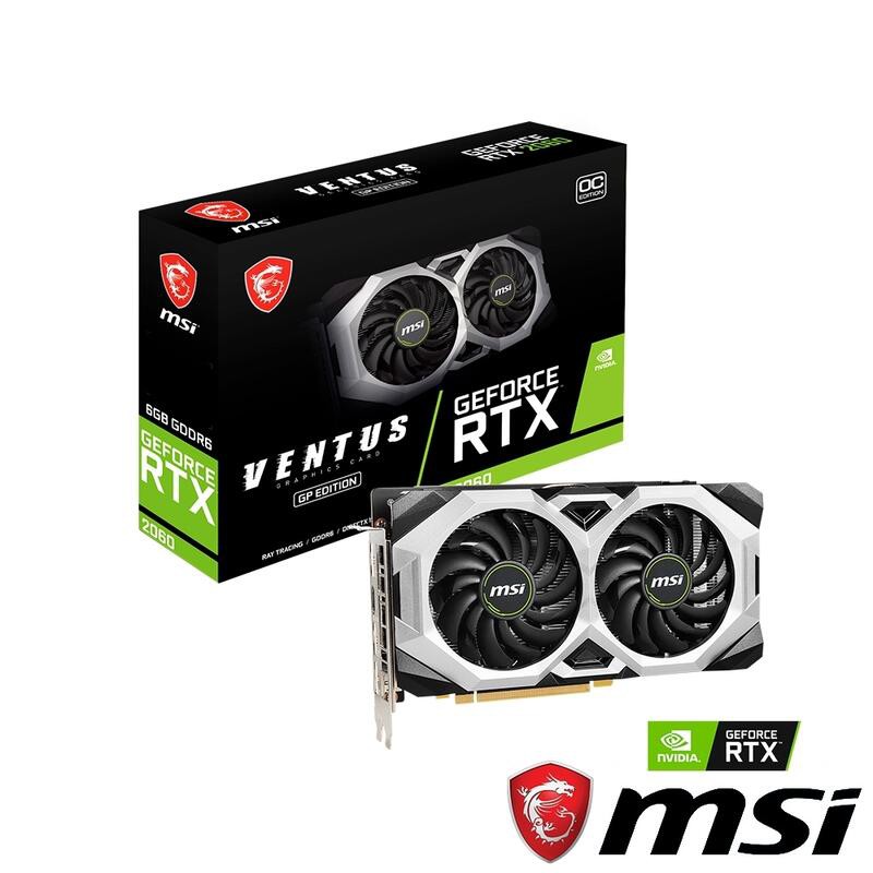 MSI 微星 GeForce RTX 2060 VENTUS GP OC 顯示卡