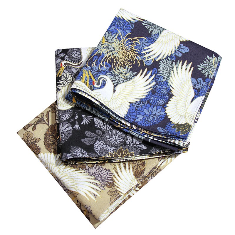 日本進口日式和風純棉手帕手絹風呂敷方巾頭巾伴手禮菊與鶴123杂货铺 蝦皮購物