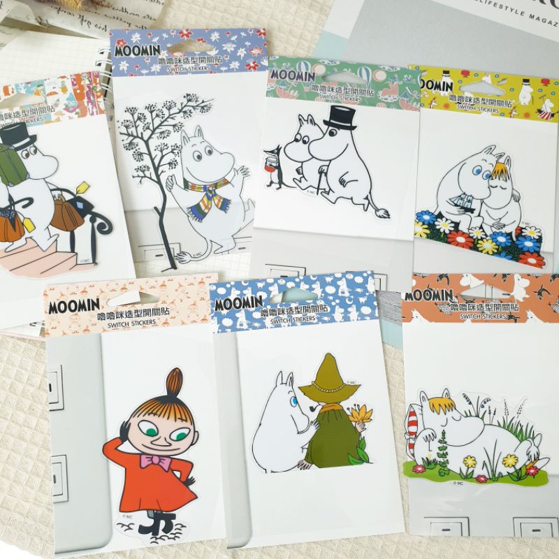 正版💡嚕嚕米 造型開關貼 電源開關貼 造型貼紙 MOOMIN開關貼 姆明家族 小不點 阿金 透明貼 裝飾貼 嚕嚕咪