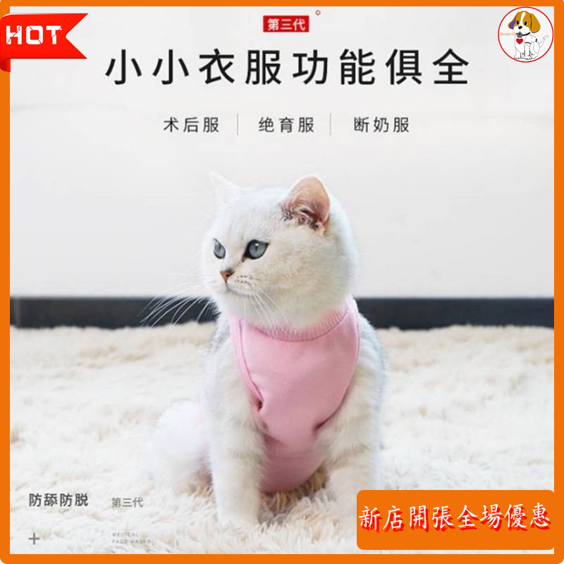 寵物服飾小型犬貓咪絕育服母貓手術服夏季斷奶薄款防掉毛術后防舔防咬公貓絕育服 蝦皮購物