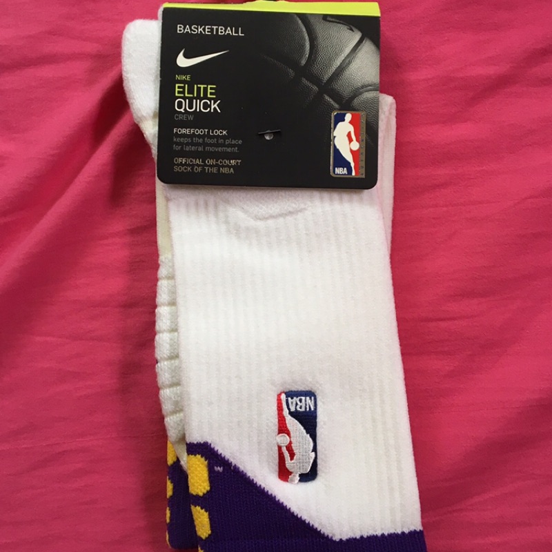 Nike Elite Quick NBA 湖人配色籃球襪