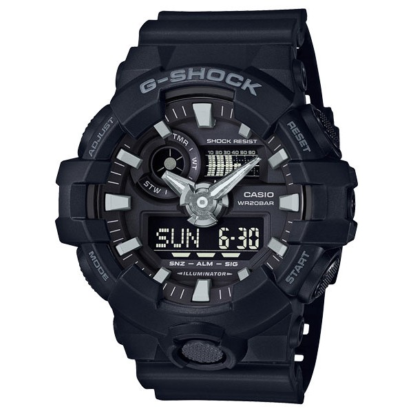 【春麗時間】全新 CASIO G-SHOCK 大錶徑 LED 多層次錶盤 GA-700-1B