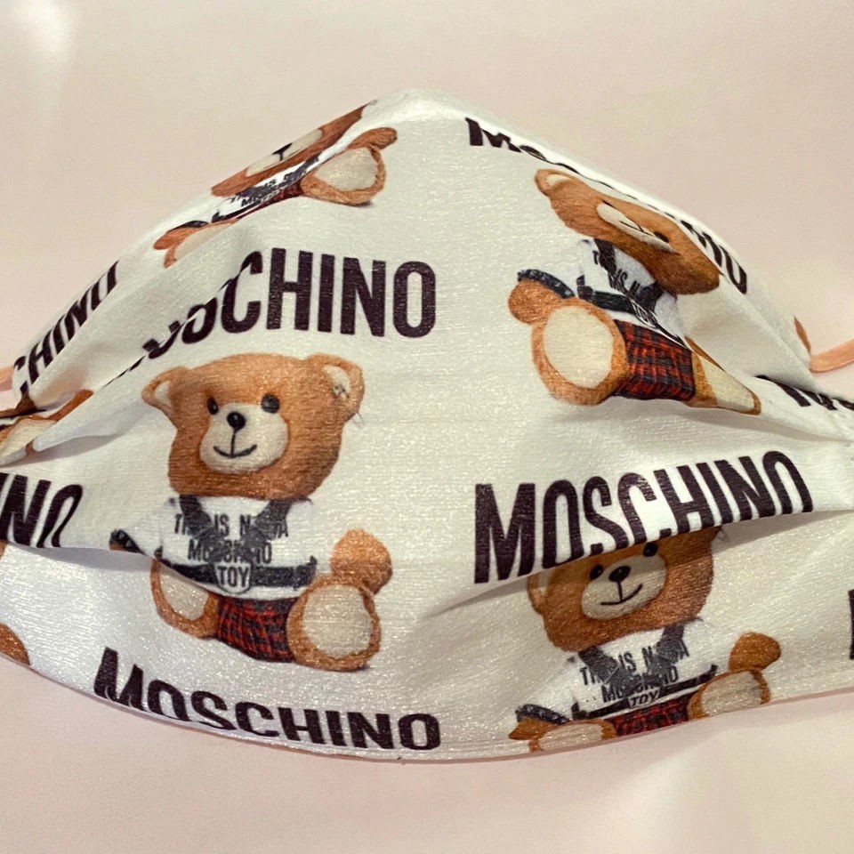 MOSCHINO莫斯奇諾美金泰迪小熊潮牌3D口罩成人兒童印花防護