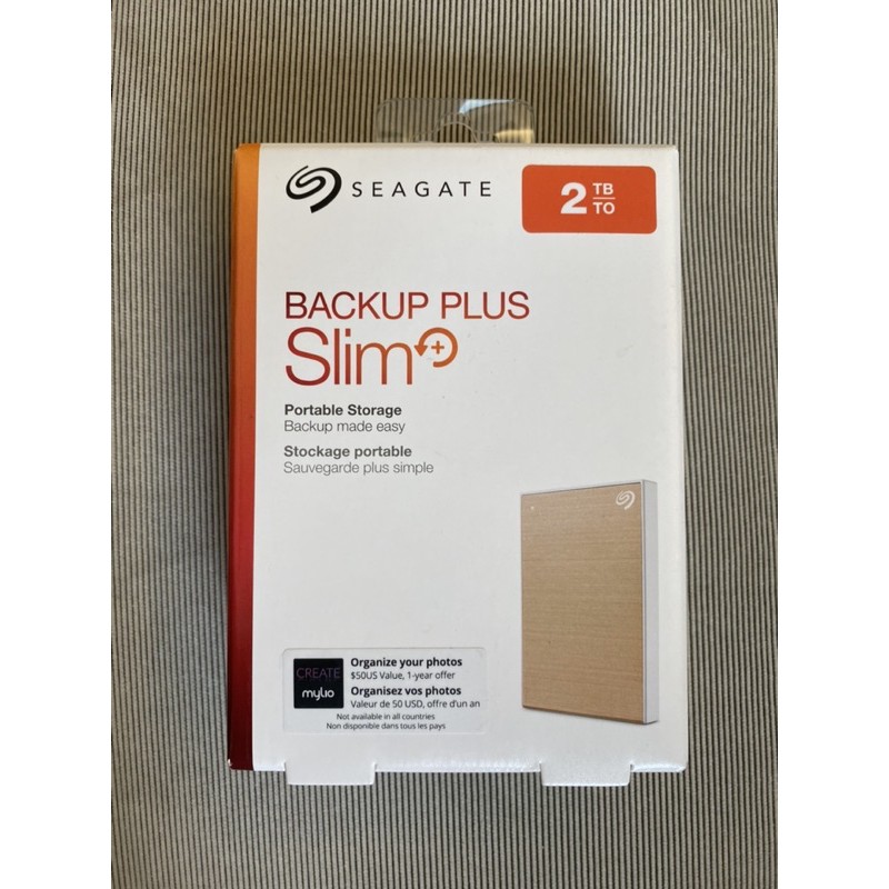 Seagate 行動硬碟 Backup plus slim 2TB 全新