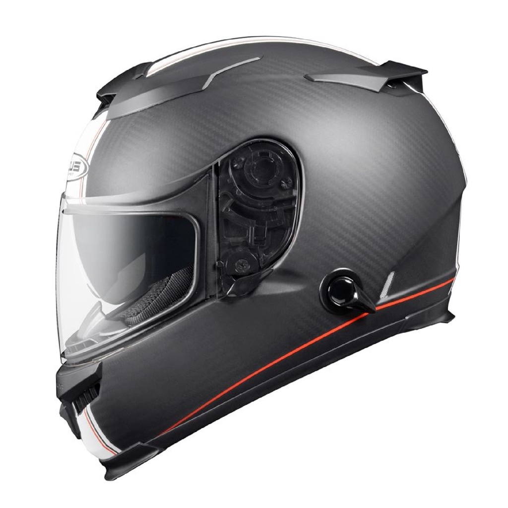 [安信騎士] 瑞獅 ZEUS ZS-1200H 彩繪 N53 消光碳纖/白 碳纖維 全罩 安全帽 1200H 內墨鏡