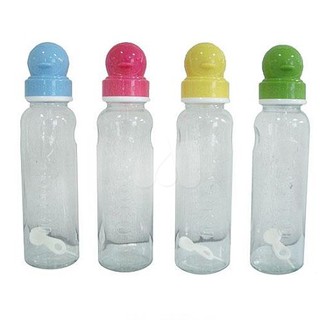 【出清特賣】PUKU 藍色企鵝 超厚防滑玻璃奶瓶 240ml 粉色 另送奶嘴一顆