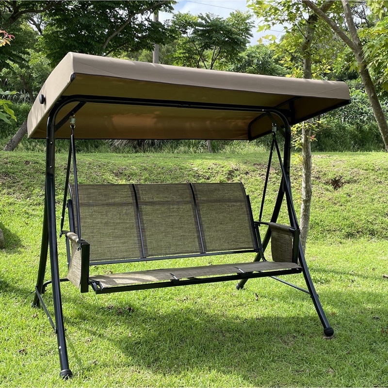 【BROTHER兄弟牌】凱薩三人座搖椅鞦韆（隨附贈扶手置物袋2個及坐墊，送完為止）