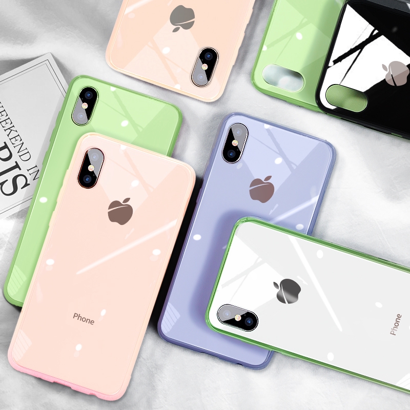 現貨 手機殼 液態玻璃蘋果x手機殼iphonexr硅膠全包防摔iphone11保護套xsmax個性創意iphon 蝦皮購物