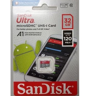 【現貨】SanDisk Ultra microSDHC UHS-I (A1) 32G 記憶卡 小卡 120MB/s TF