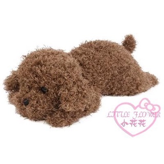 ♥小公主日本精品♥咖啡輕鬆趴姿貴賓狗玩偶 抱枕~8