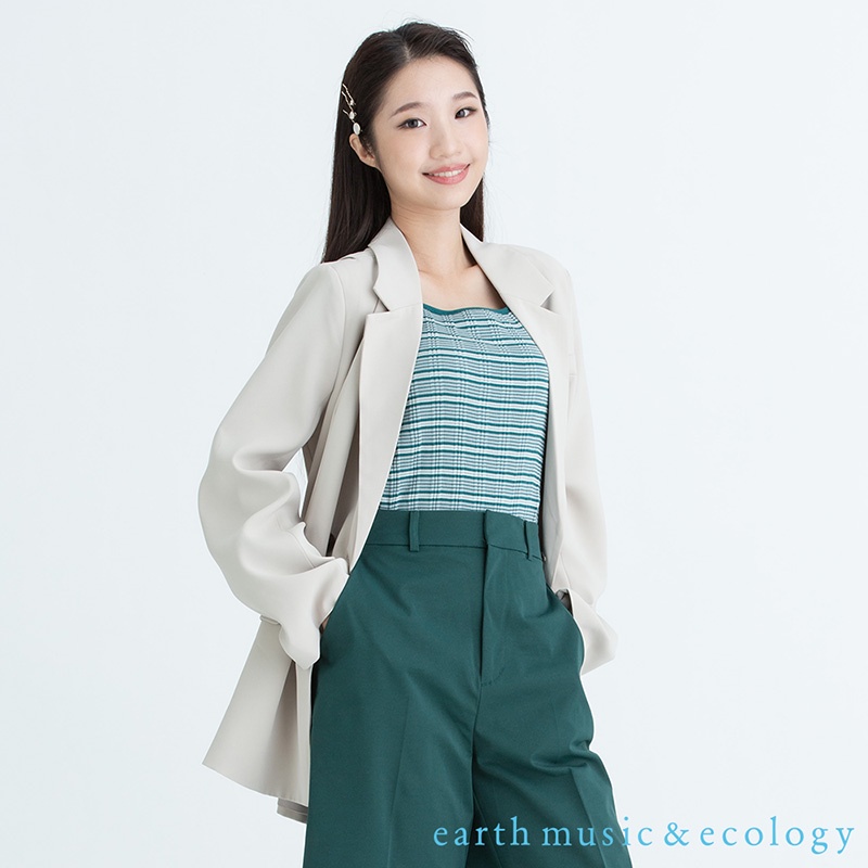 earth music&amp;ecology 後開衩造型剪裁西裝外套(LA23L0Y0200)