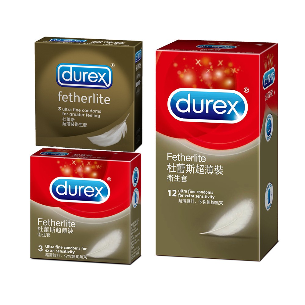 【Durex杜蕾斯】超薄裝保險套(3入、12入)