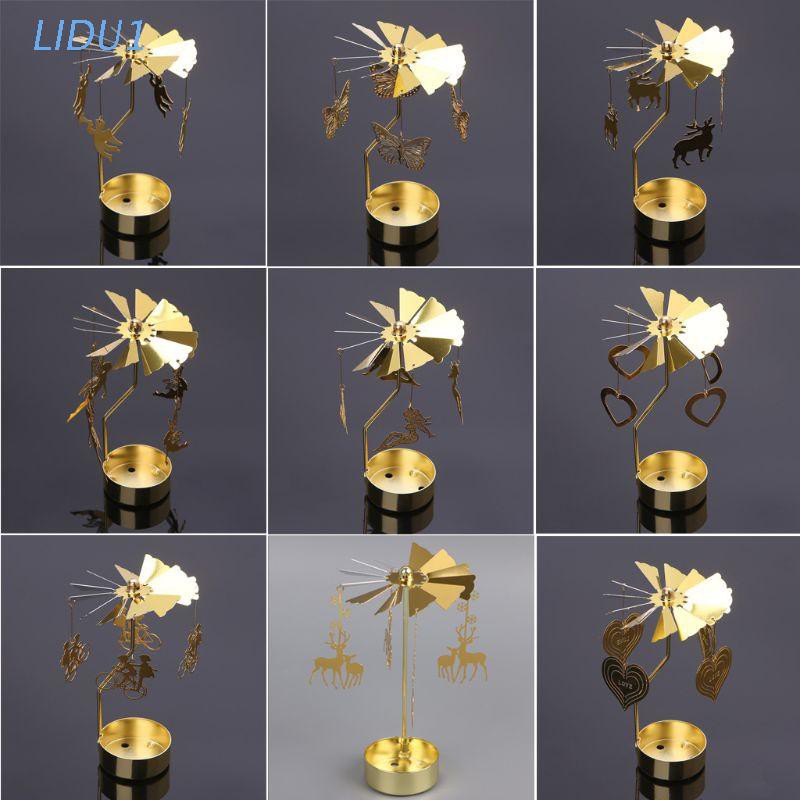 LIDU1  紡紗旋轉圓盤傳送帶茶光蠟燭台落地燈禮品婚禮裝飾