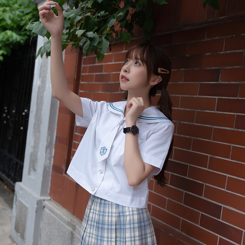梗豆物語 人氣再販灰藍二本 領帶高校生夏服秒變可愛高中生to Y 蝦皮購物