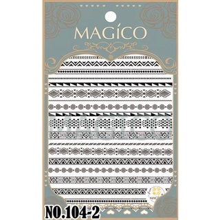 【跑單品拋售💢】Magico美甲極薄寫真背膠貼紙 印地安圖騰104-2