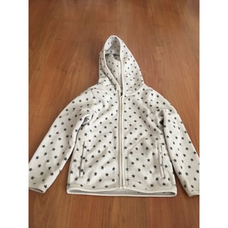 二手 兒童 fleece 機能刷毛連帽外套 100cm 小星星圖案